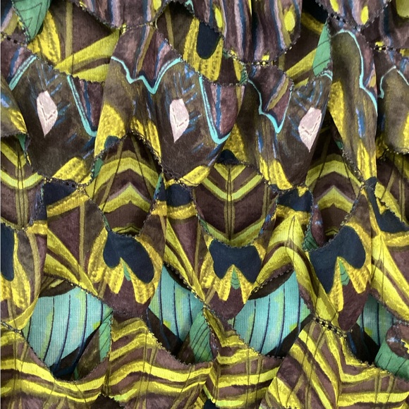 DVF multi color print skirt Sz 8 - Picture 2 of 6